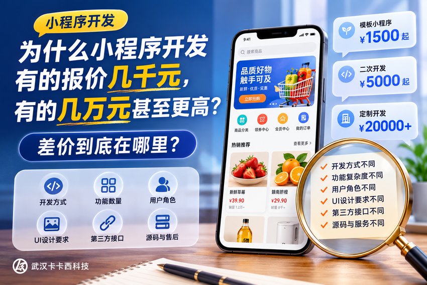为什么小程序开发有的报价几千元，有的几万元甚至更高？差价到底在哪里